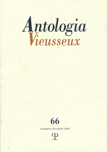 Antologia Vieusseux - a. XXII, n. 66, settembre-dicembre 2016