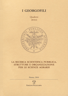 La ricerca scientifica pubblica. Strutture e organizzazione per le Scienze Agrarie