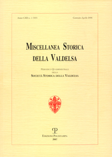 Miscellanea Storica della Valdelsa, a. CXII, n. 1 (303), Gennaio-Aprile 2006