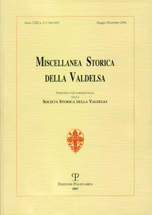 Miscellanea Storica della Valdelsa, a. CXII, n. 2-3 (304-305), Maggio-Dicembre 2006