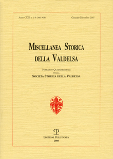 Miscellanea Storica della Valdelsa, a. CXIII, n. 1-3 (306-308), Gennaio-Dicembre 2007