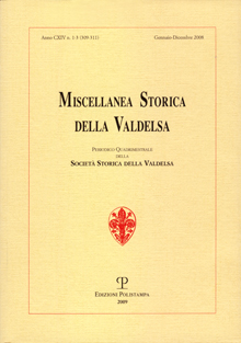 Miscellanea Storica della Valdelsa, a. CXIV, n. 1-3 (309-311), Gennaio-Dicembre 2008