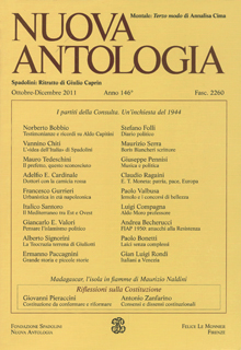 Nuova Antologia - a. CXLVI, n. 2260, ottobre-dicembre 2011