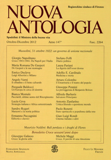 Nuova Antologia - a. CXLVII, n. 2264, ottobre-dicembre 2012