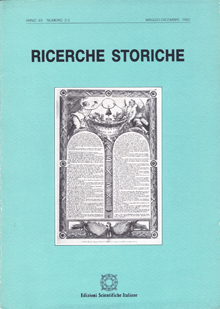 Ricerche storiche - A. XII, N. 2-3, maggio-dicembre 1982